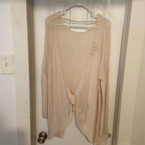 Free people open back sweater